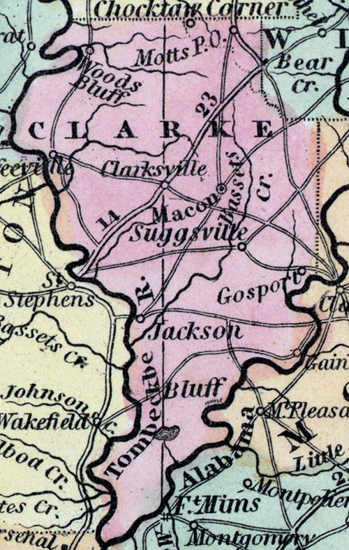 Clarke County Alabama 1857 House Divided 0969