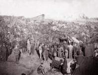 Andersonville Prison, rations distribution, August 17, 1864, photograph