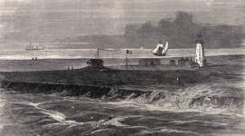 Dungeness, Kent, on the English Coast, December 1863, artist's impression