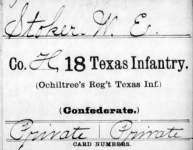 Confederate Private William E. Stoker, Enlist May 1862, detail