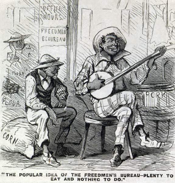 "Plenty to Eat, Nothing to Do," cartoon, Frank Leslie's Illustrated, October 6, 1866