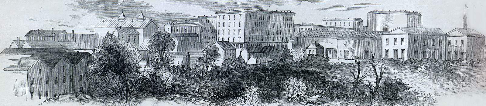 Houston, Texas, October 1866, artist's impression, zoomable image.