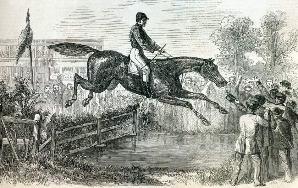 Steeplechase, Paterson Races, New Jersey, June 5, 1867, artist's impression.