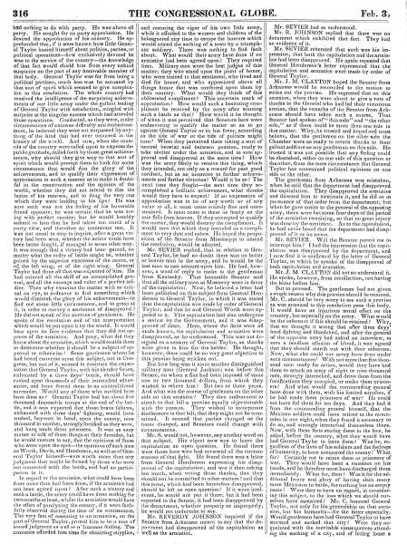 Debate Over Thanks to Gen. Taylor and Army Resolution, US Senate, February 3, 1847 (Page 2)