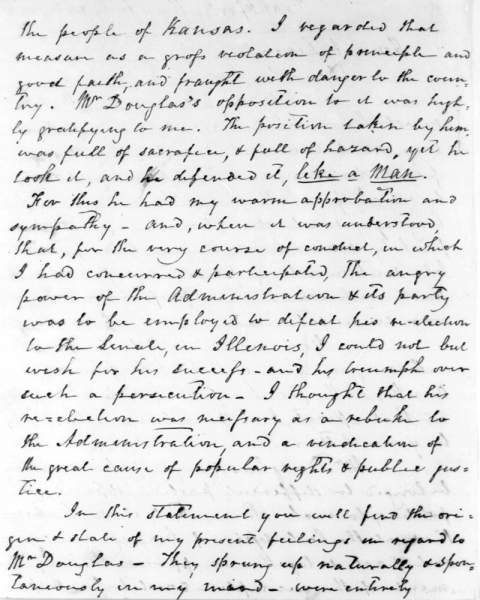 John Jordan Crittenden to Abraham Lincoln, July 29, 1858 (Page 2)