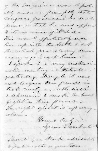 Lyman Trumbull to Abraham Lincoln, September 14, 1858 (Page 2)