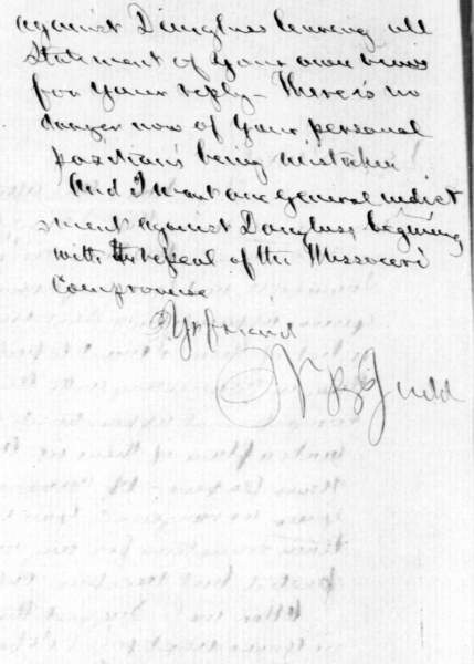 Norman Buel Judd to Abraham Lincoln, September, 1858 (Page 2)