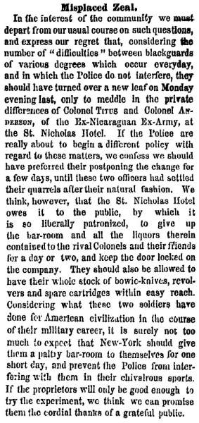“Misplaced Zeal,” New York Times, June 1, 1859
