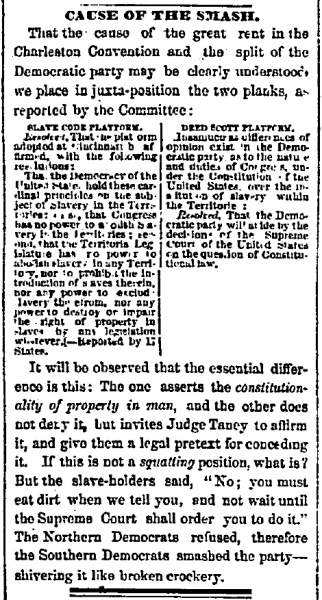 “Cause of the Smash,” Chicago (IL) Press and Tribune, May 8, 1860