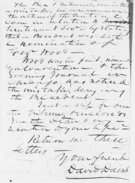 David Davis to Abraham Lincoln, June 7, 1860 (Page 4)
