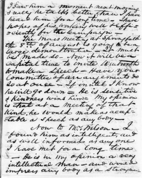 David Davis to Abraham Lincoln, July 24, 1860 (Page 3)