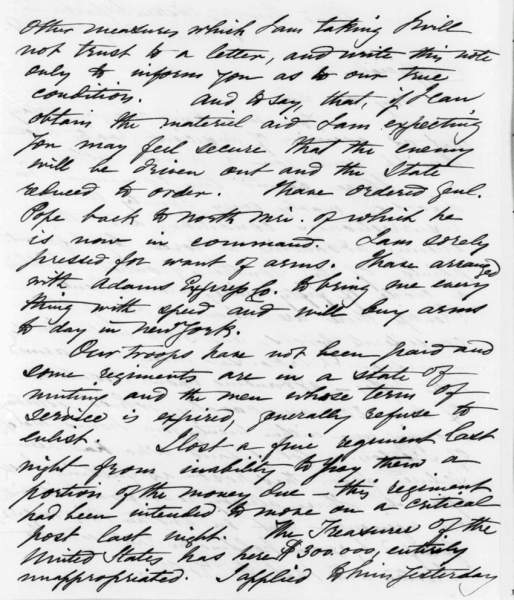 John C. Fremont to Abraham Lincoln, July 30, 1861 (Page 2)