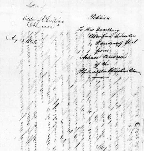 Amasa Converse to Abraham Lincoln, August 28, 1861 (Page 8)
