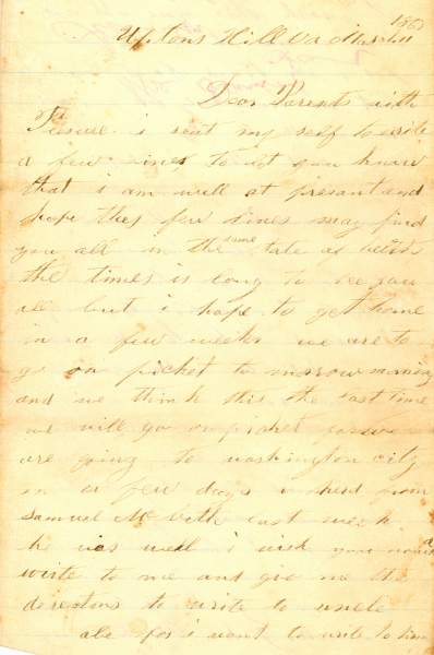 John T. Cuddy to John H. Cuddy, March 11, 1863 (Page 1)