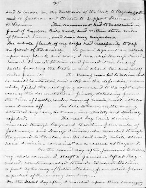 John A. McClernand to Abraham Lincoln, May 29, 1863 (Page 2)