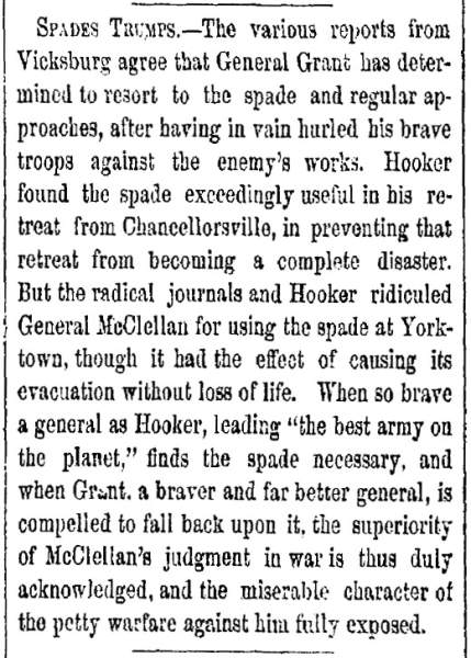 “Spades Trumps,” New York Herald, June 4, 1863