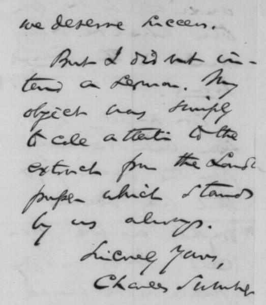 Charles Sumner to Abraham Lincoln, August 7, 1863 (Page 4) 