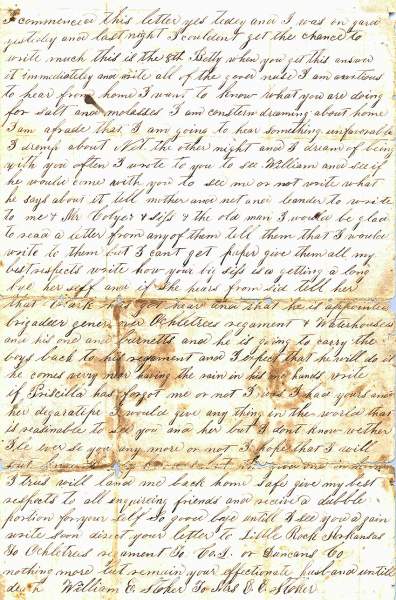 William Elisha Stoker to Elizabeth E. Stoker, September 7-8, 1862 (Page 4)