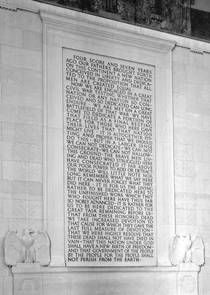 Gettysburg Address, South Wall of the Lincoln Memorial, Washington D.C., detail