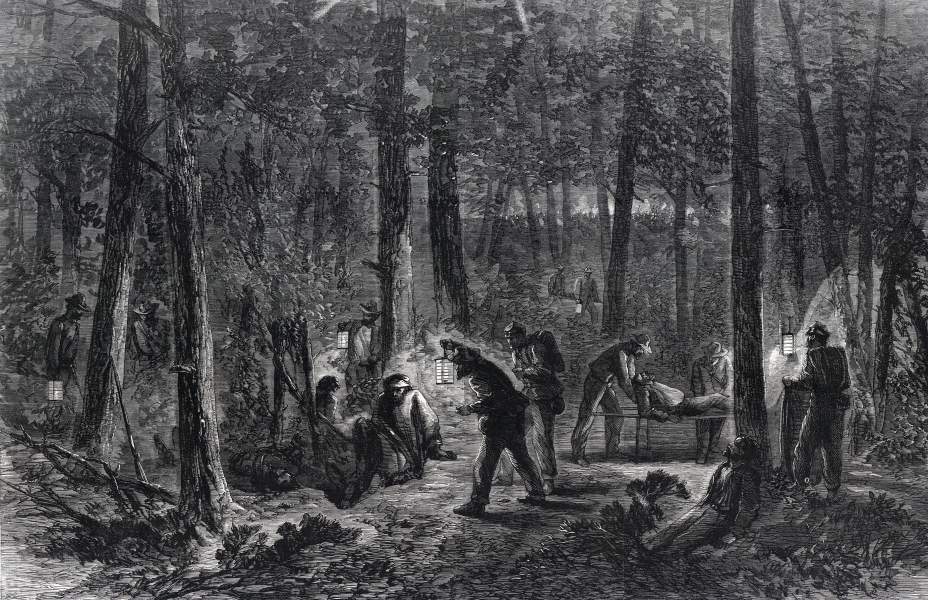 "Night After a Battle," William Waud, Harper's Weekly, October 29, 1864, zoomable image