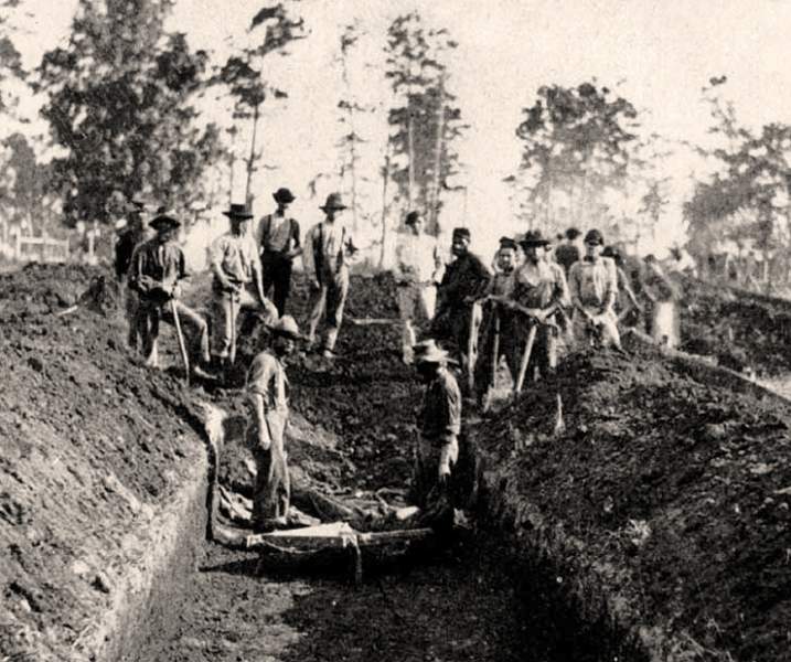 Burial Detail, Camp Sumter, Andersonville, Georgia, circa 1864
