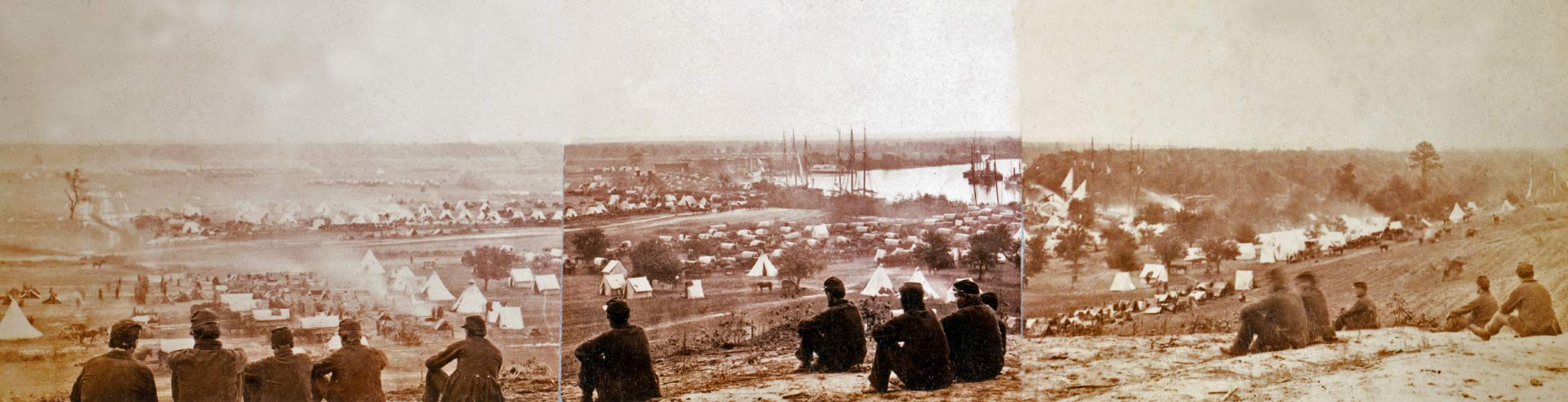 Army of the Potomac, Cumberland Landing, Virginia, May 1862, panoramic photograph, zoomable image
