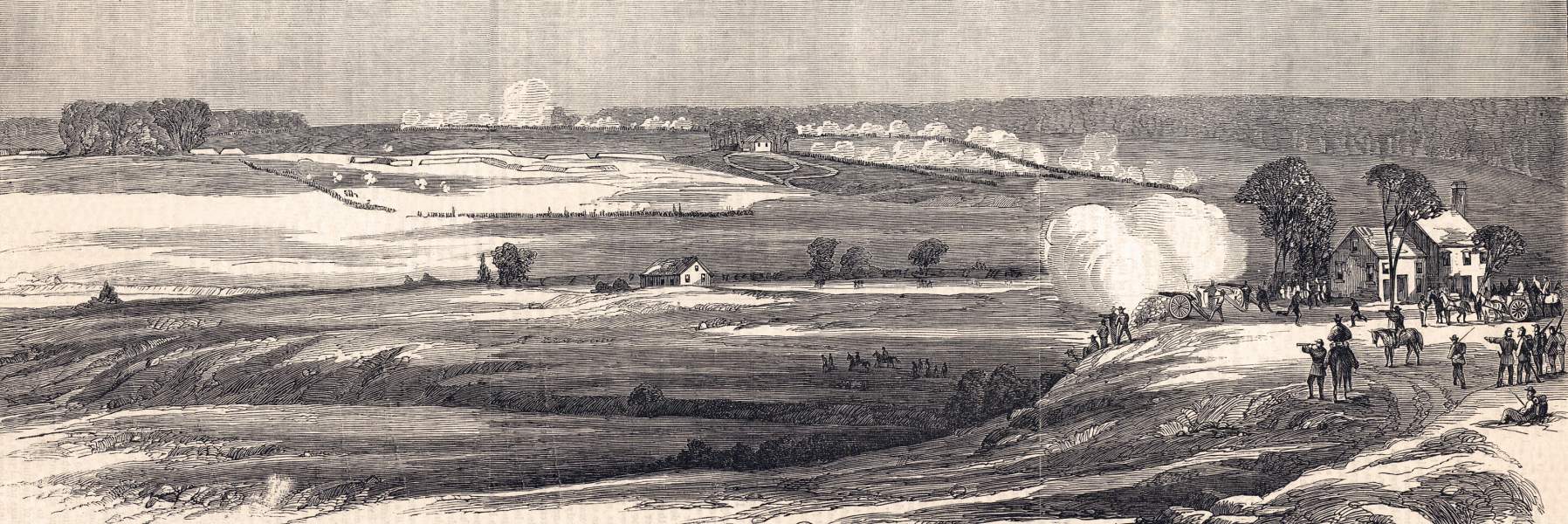 Confederate attack on General Sedgwick's VI Corps, May 4, 1863, artist's impression, zoomable image