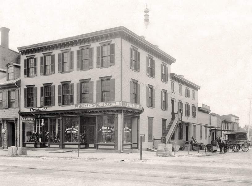Bixler's Hardware Store, East High Street, Carlisle, Pennsylvania, circa 1908