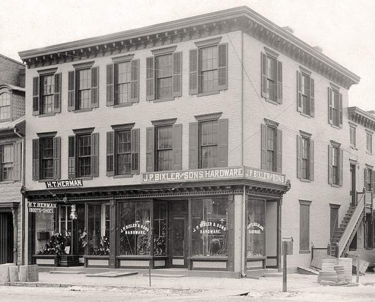 Bixler's Hardware Store, East High Street, Carlisle, Pennsylvania, circa 1908, detail