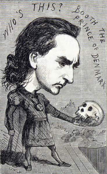 Edwin Thomas Booth, April 1866, Thomas Nast cartoon