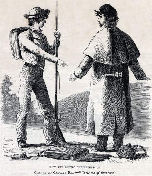 "How the Rebels Caricature Us," cartoon, November 14, 1863