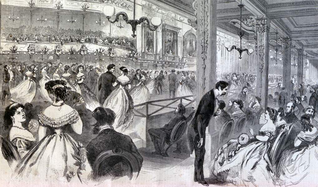 Grand Charity Ball, Academy of Music, New York City, January 29, 1866, artist's impression