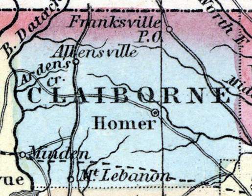 Claiborne Parish, Louisiana, 1857