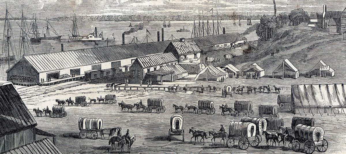 City Point, Virginia, December 1864, artist's impression, detail