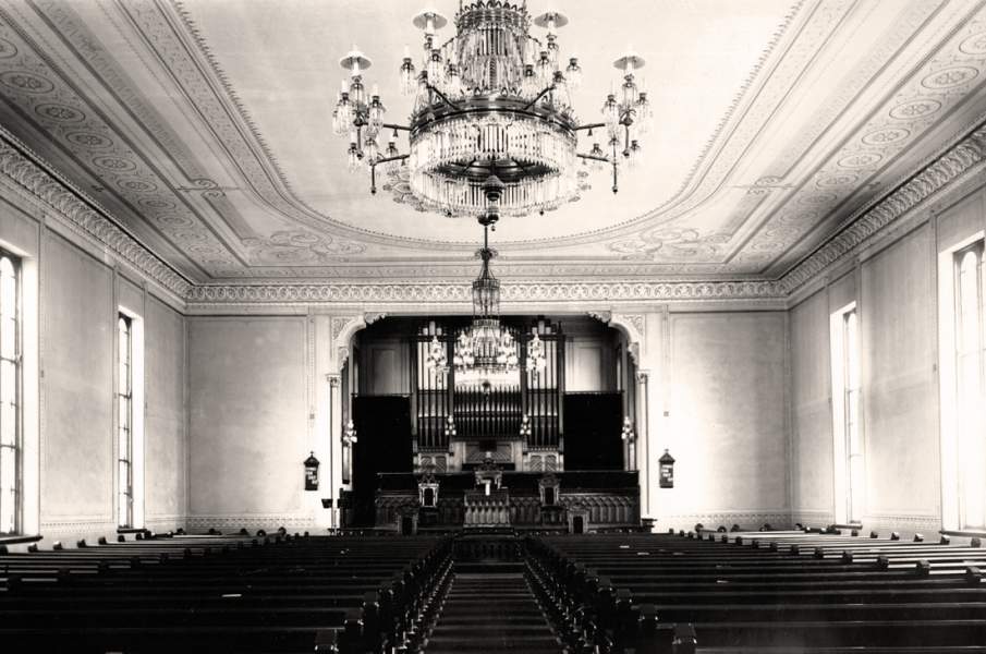 Interior of the First Lutheran Church, Carlisle, Pennsylvania, circa 1900