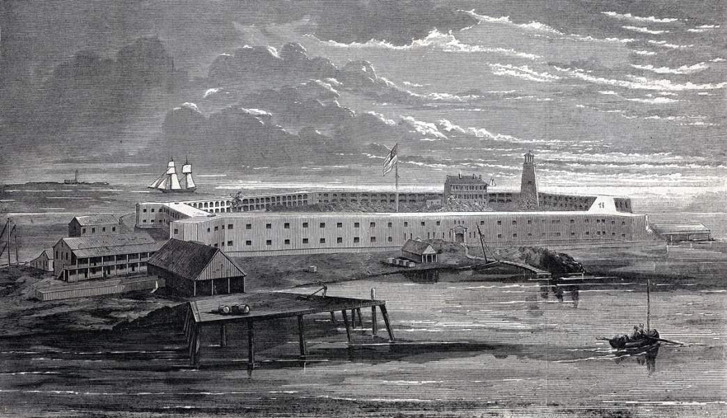 Fort Jefferson, the Dry Tortugas, Florida, August 1865, artist's impression