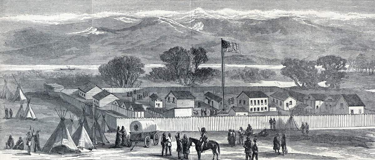 Fort Thompson, South Dakota, October 1865, artist's impression