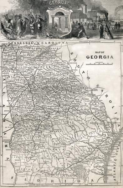 Georgia, 1866, zoomable map