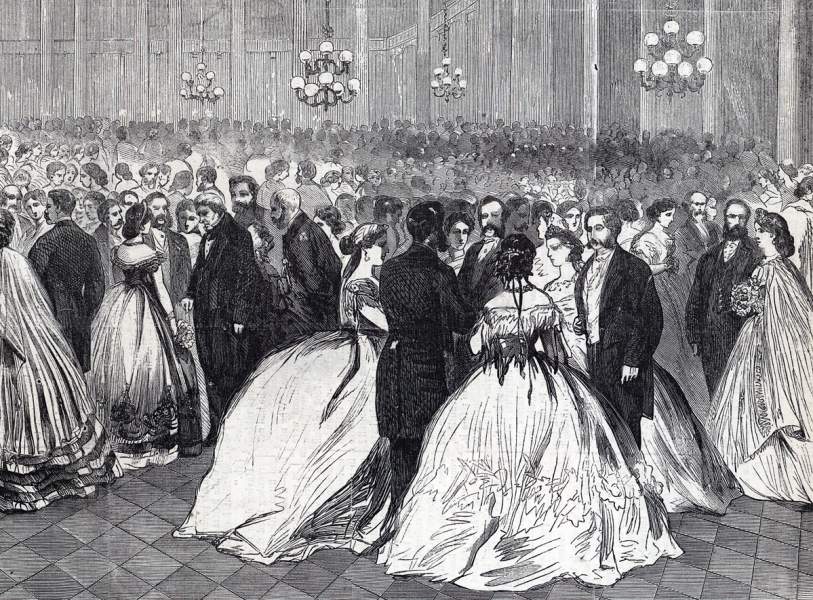 Grant Reception, Fifth Avenue Hotel, New York City, November 20, 1865, artist's impression, detail