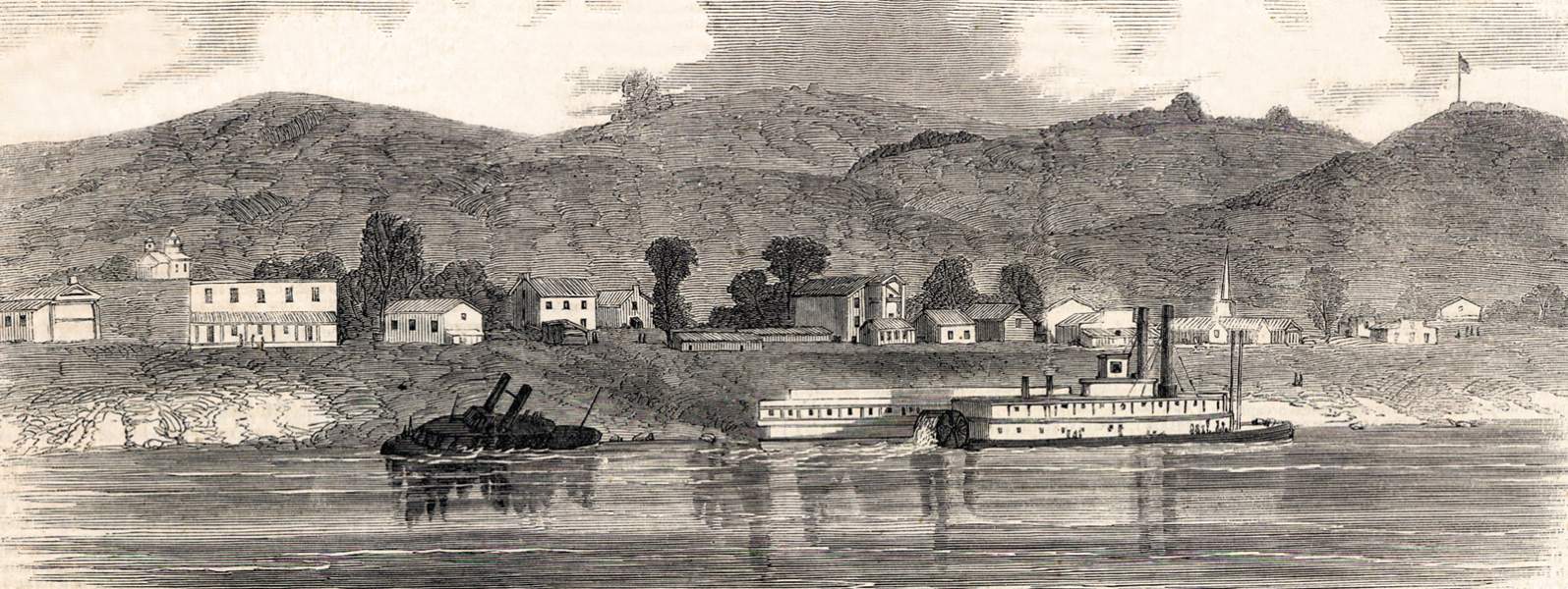 Helena, Arkansas, late 1863, artist's impression, zoomable image