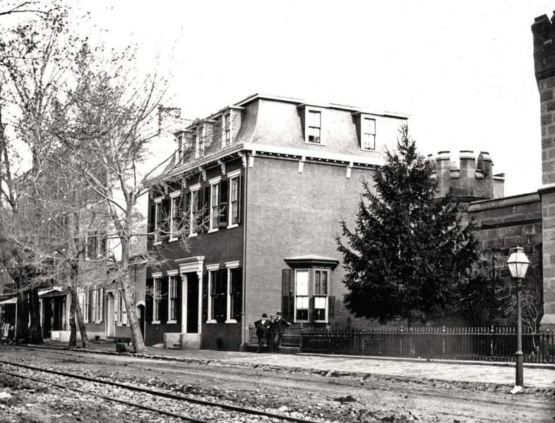 East High Street, Carlisle, Pennsylvania, north side from the east, circa 1875