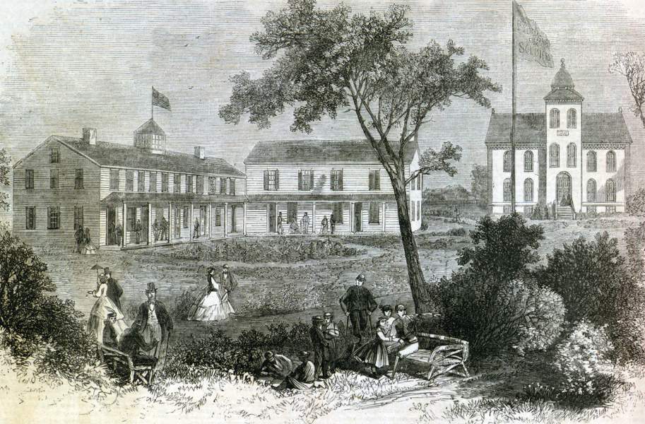 Fitch's Home for Soldiers, Darien, Connecticut, March 1866, artist's impression