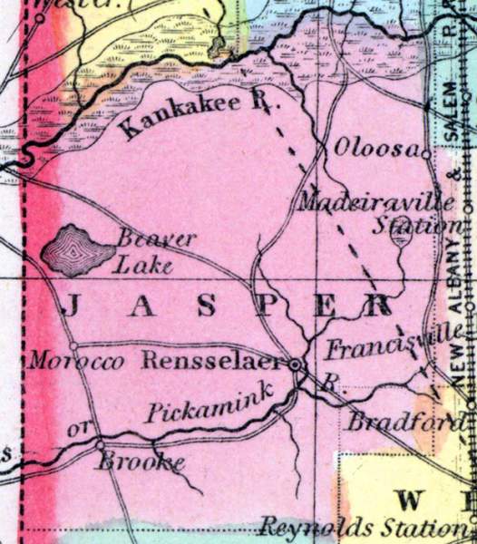 Jasper County, Indiana, 1857