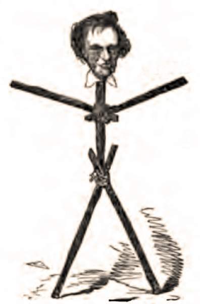 Abraham Lincoln - "Railman" - political caricature, 1860 