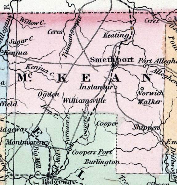 McKean County, Pennsylvania, 1857