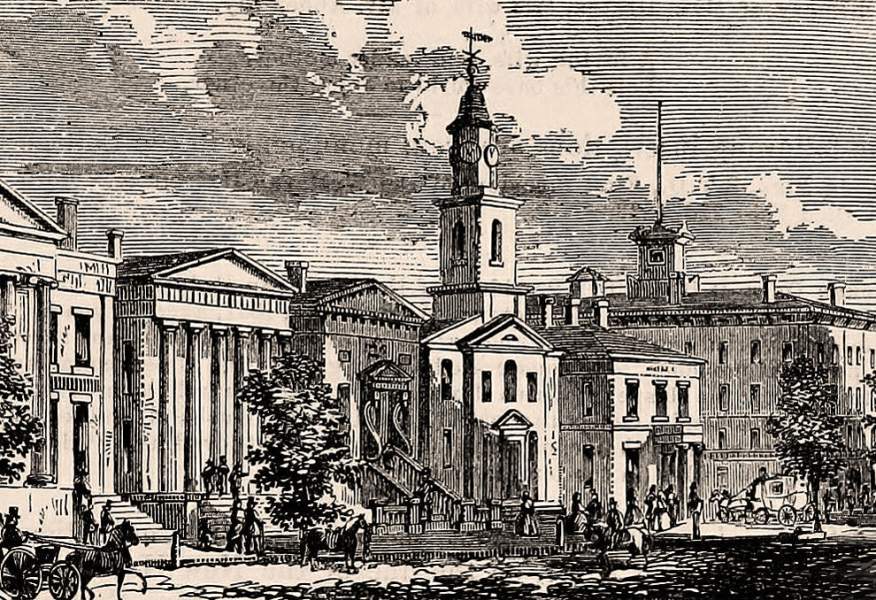 Middletown, Connecticut, 1861, artist's impression