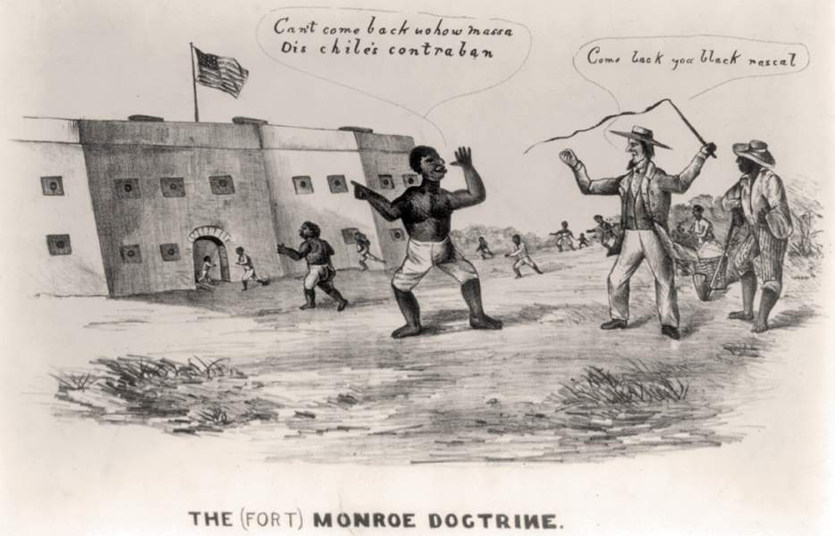 "The (Fort) Monroe Doctrine," cartoon, June 1861