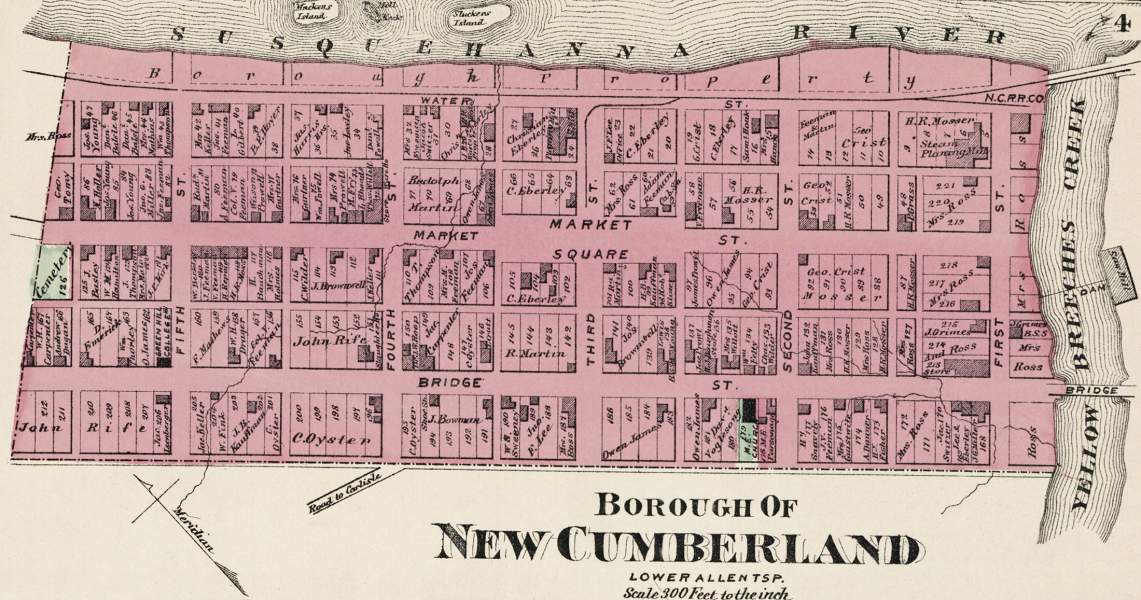New Cumberland, Pennsylvania, 1872, zoomable image