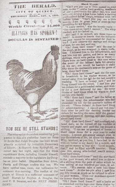 "Illinois Has Spoken!" Quincy (IL) Herald, November 4, 1858