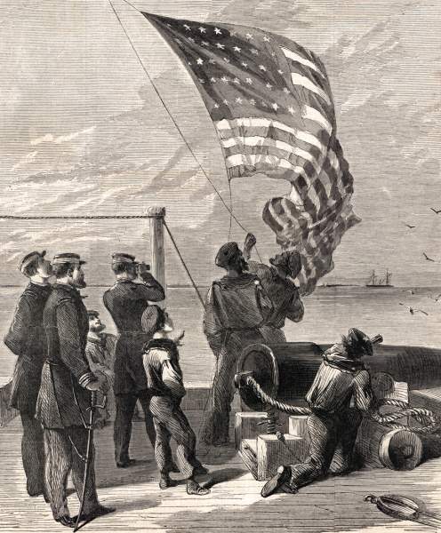 "Our Flag is There," in Harper's Weekly, February 1864, artist's impression